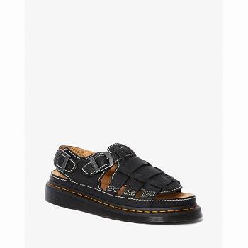 Dr Martens Férfi 8092 Bőr Fisherman Szandál Fekete